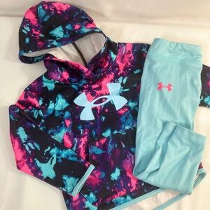 Under Armour Kids' Blue and Pink Tie-Dye Hoodie Set